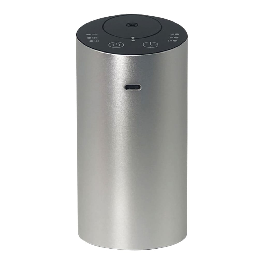 car fragrance diffuser silver color front view