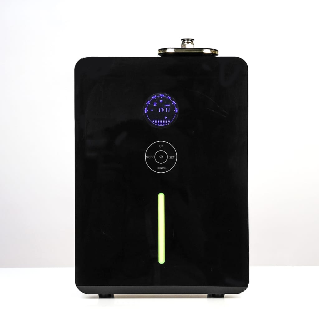 SBK 5000N HVAC Scent Diffuser black color with blue color touch screen on